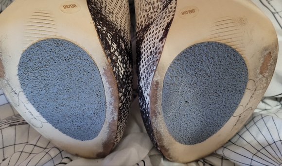 Jessica Simpson Snakeskin Peep-Toe Pumps - Picture 5 of 7